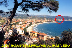 panorma del golfo di Diano Marina, San Bartolomeo al Mare, Cervo